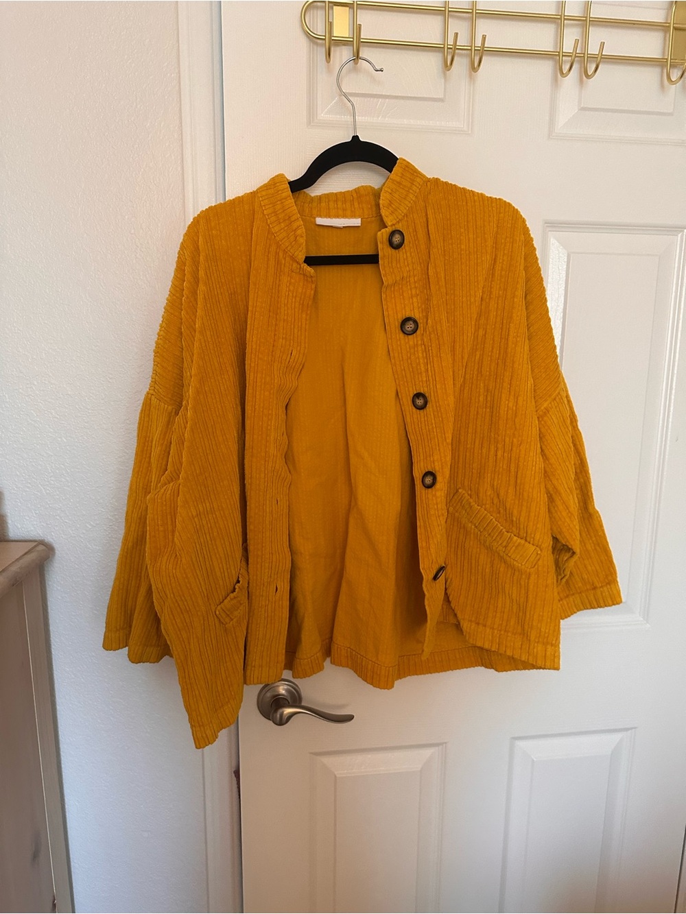 EUC Bryn Walker Women's Mustard Corduroy Button Jacket